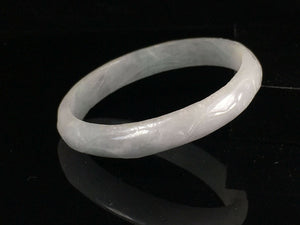 10% OFF- 53/54/55mm Certified Natural Lavender Jadeite Emerald A*Jade HandCarved Lucky Jade Bangle A100