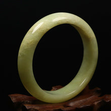 Load image into Gallery viewer, 10% OFF- 51/52/53mm Certified Natural Yellow Gold Emerald Xiu Jade*A Handcarved Bangle VV6035