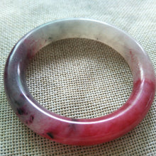 Load image into Gallery viewer, 10% OFF- 53/54/55mm Certified Natural Red Emerald Xiu Jade A HandCarved Lucky Round Bracelet Bangle A145