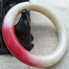 Load image into Gallery viewer, 10% OF- 54/55/56mm Certified Natural Red Emerald A*Jade HandCarved Bracelet Bangle H555