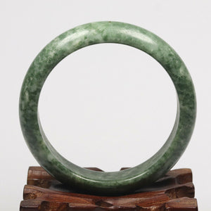 10% OF- 55/56/57mm Certified Natural Jadeite Emerald A*Jade HandCarved Bracelet Bangle JK5010