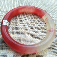 Load image into Gallery viewer, 10% OF- 54/55/56mm Certified Natural Red Emerald A*Jade HandCarved Bracelet Bangle A301