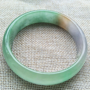 10% OFF- 56/57/58mm Certified Natural Jadeite Emerald A*Jade HandCarved Bracelet Bangle H651