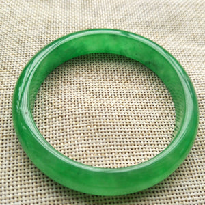 10% OFF- 54/55/56mm Certified Natural Jadeite Emerald A*Jade HandCarved Bracelet Bangle Z648