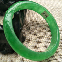 Load image into Gallery viewer, 10% OFF- 54/55/56mm Certified Natural Jadeite Emerald A*Jade HandCarved Bracelet Bangle Z648