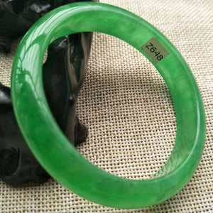 10% OFF- 54/55/56mm Certified Natural Jadeite Emerald A*Jade HandCarved Bracelet Bangle Z648