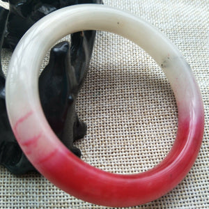 10% OFF- 54/55/56mm Certified Natural Red Xiu A*Jade HandCarved Bracelet Bangle A629