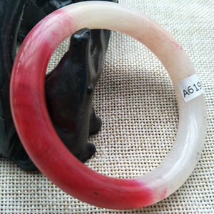 10% OFF- 51/52/53mm Certified Natural Red Xiu A*Jade HandCarved Bracelet Bangle A619