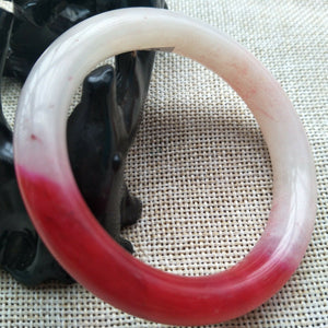 10% OFF- 51/52/53mm Certified Natural Red Xiu A*Jade HandCarved Bracelet Bangle A619