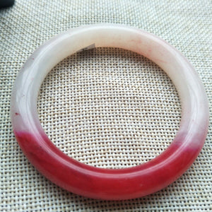 10% OFF- 51/52/53mm Certified Natural Red Xiu A*Jade HandCarved Bracelet Bangle A619