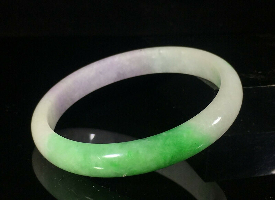 10% OFF- 57/58/59mm Certified Natural Jadeite Emerald A*Jade HandCarved Bracelet Bangle GX413