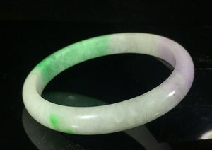 10% OFF- 57/58/59mm Certified Natural Jadeite Emerald A*Jade HandCarved Bracelet Bangle GX413