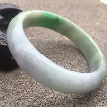 Load image into Gallery viewer, 10% OFF- 55/56/57mm Certified Natural 3 Color Jadeite Emerald A*Jade HandCarved Bracelet Bangle GX308