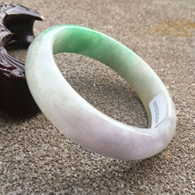 Load image into Gallery viewer, 10% OFF- 55/56/57mm Certified Natural Jadeite Emerald A*Jade HandCarved Bracelet Bangle GX454/x2103