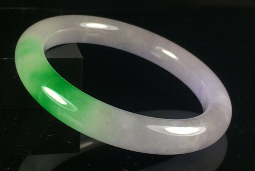 10% OFF- 54/55/56mm Certified Natural Jadeite Emerald A*Jade HandCarved Round Bracelet Bangle GX328