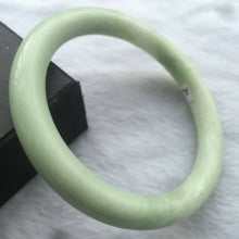 Load image into Gallery viewer, 10% OFF- 58/59/60mm Certified Natural Light Green Jadeite Emerald A*Jade HandCarved Lucky Round Bracelet Bangle A211