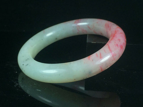 10% OFF- 52/53/54mm Certified Natural Red Jadeite Emerald A*Jade HandCarved Lucky Jade Bangle A066