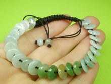 Load image into Gallery viewer, 10% OFF- 54-63mm Certified Natural 3 Color Jadeite Emerald A*Jade Hand-Knitting Lucky Coins Adjustable Bracelet《Grade A》A4515