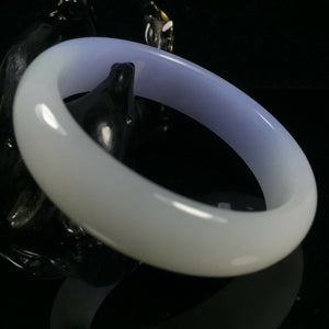 10% OF- 57/58/59mm Certified Natural Lavender Emerald A*Jade HandCarved Lucky Bracelet Bangle A330