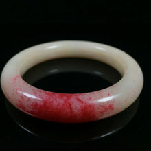 Load image into Gallery viewer, 10% OF- 54/55/56mm Certified Natural Red Emerald Xiu Jade A HandCarved Lucky Round Bracelet Bangle A001