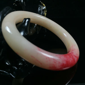 10% OF- 54/55/56mm Certified Natural Red Emerald Xiu Jade A HandCarved Lucky Round Bracelet Bangle A001