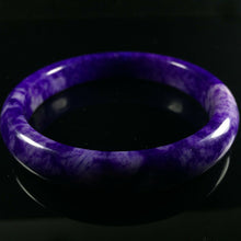 Load image into Gallery viewer, 10% OF- 62/63/64mm Certified Natural Lavender Emerald Jade A HandCarved Lucky Bracelet Bangle Z0030