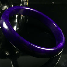 Load image into Gallery viewer, 10% OF- 63/64/65mm Certified Natural Lavender Emerald Jade A HandCarved Lucky Bracelet Bangle Z0011