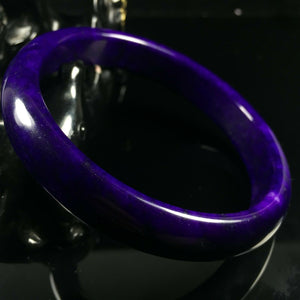 10% OF- 63/64/65mm Certified Natural Lavender Emerald Jade A HandCarved Lucky Bracelet Bangle Z0011