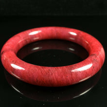 Load image into Gallery viewer, 10% OF- 53/54/55mm Certified Natural Red Emerald Xiu Jade A HandCarved Lucky Round Bracelet Bangle H134