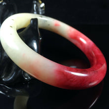 Load image into Gallery viewer, 10% OF- 56/57/58mm Certified Natural Red Emerald Xiu Jade A HandCarved Lucky Round Bracelet Bangle A001