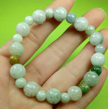 Load image into Gallery viewer, 10% OF- 50-63mm Certified Natural Lavender Multi-Color Jadeite Emerald Jade Carved 9MM LUCKY STAR Beads Stretchy-Bracelet《Grade A》A5935