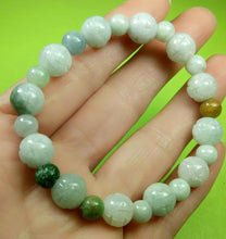 Load image into Gallery viewer, 10% OF- 50-63mm Certified Natural Lavender Multi-Color Jadeite Emerald Jade Carved 9MM LUCKY STAR Beads Stretchy-Bracelet《Grade A》A5935