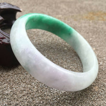 Load image into Gallery viewer, 10% OFF- 55/56/57mm Certified Natural 3 Color Jadeite Emerald A Jade HandCarved Bracelet Bangle GX506