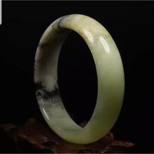 Load image into Gallery viewer, 10% OFF- 57/58/59mm Certified Natural Emerald Xiu Jade*A Handcarved Bangle VV6162