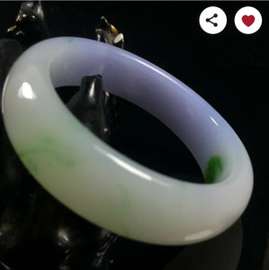 10% OF- 54/55/56mm Certified Natural Lavender Emerald A*Jade HandCarved Lucky Bracelet Bangle A335