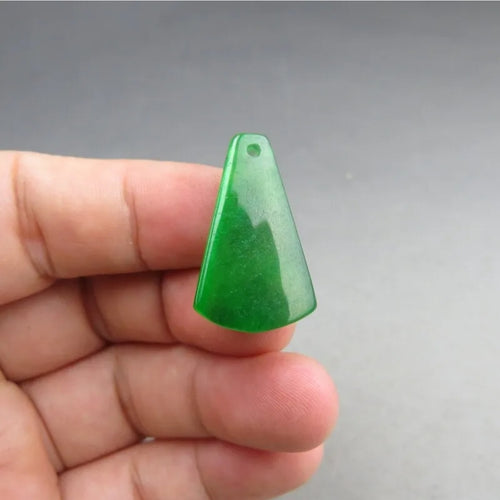 10% OF- Certified Natural Icy Jadeite Emerald A*Jade Handcarved Lucky Blessing Pendant A064