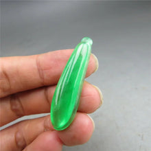 Load image into Gallery viewer, 10% OF- Certified Natural Icy Jadeite Emerald A*Jade Handcarved Lucky Blessing Melon Pendant A515