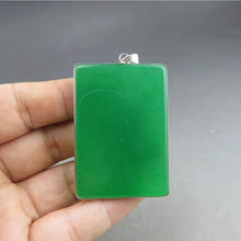 Load image into Gallery viewer, 10% OF- Certified Natural Icy Jadeite Emerald A*Jade Handcarved Lucky Blessing Pendant A338