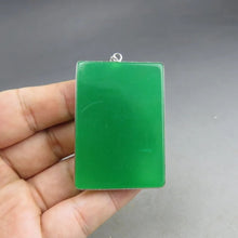 Load image into Gallery viewer, 10% OF- Certified Natural Icy Jadeite Emerald A*Jade Handcarved Lucky Blessing Pendant A338