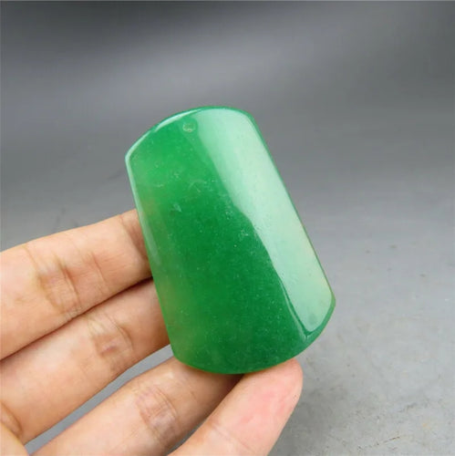 10% OF- Certified Natural Icy Jadeite Emerald A*Jade Handcarved Lucky Blessing Pendant A265