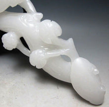 Load image into Gallery viewer, 10&#39;&#39;Height-Chinese Genuine Natural White Jade Hand-Carved Lingzhi &amp; Ruyi Statue (Large)