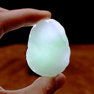 10% OFF on Sales- Certified Natural Icy Jadeite Emerald Jade tablets Jin Chan Pendant《Grade A》5549