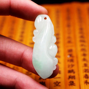 10% OFF on Sales- Certified Natural Green Icy Jadeite Emerald Jade tablets Fruit Pendant《Grade A》 9514