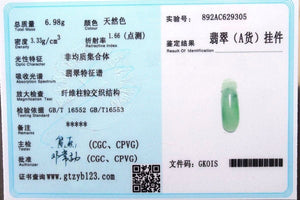 10% OFF on Sales- Certified Natural Icy Jadeite Emerald Jade tablets Fruit Pendant 《Grade A》9305