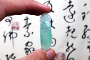 10% OFF on Sales- Certified Natural Icy Jadeite Emerald Jade tablets Fruit Pendant 《Grade A》9305