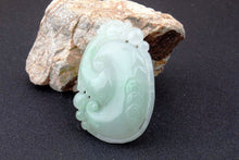 Load image into Gallery viewer, 10% OFF on Sales- Certified Natural Icy Jadeite Emerald Jade tablets Dragon Ruyi Pendant 《Grade A》9321