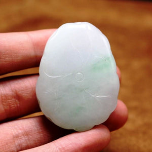 10% OFF on Sales- Certified Natural Icy Jadeite Emerald Jade tablets Jin Chan Pendant《Grade A》5549