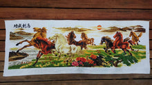 Load image into Gallery viewer, 10% OFF on Sales- 66.53&#39;&#39; L-Genuine Trussence Cross Stitch Handmade Lucky Horses Painting (169 cm x 64 cm)