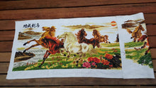 Load image into Gallery viewer, 10% OFF on Sales- 66.53&#39;&#39; L-Genuine Trussence Cross Stitch Handmade Lucky Horses Painting (169 cm x 64 cm)