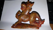 Load image into Gallery viewer, 5.5&#39;&#39; L-Chinese Genuine Natural Hand Carved Nephrite Jade Lucky Horse Statue